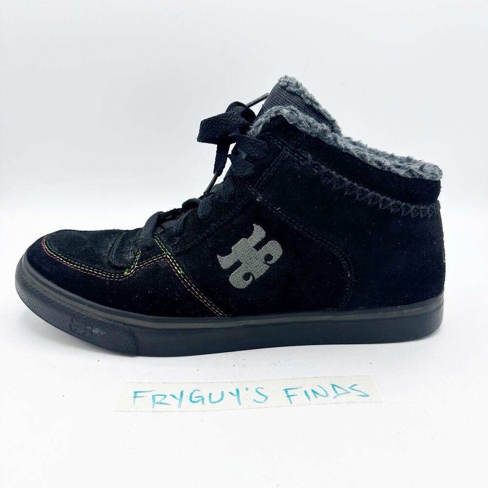 IPATH Kenny Reed Mid Skate Shoes Black Fleece Lined Men's Size 10 Skateboarding